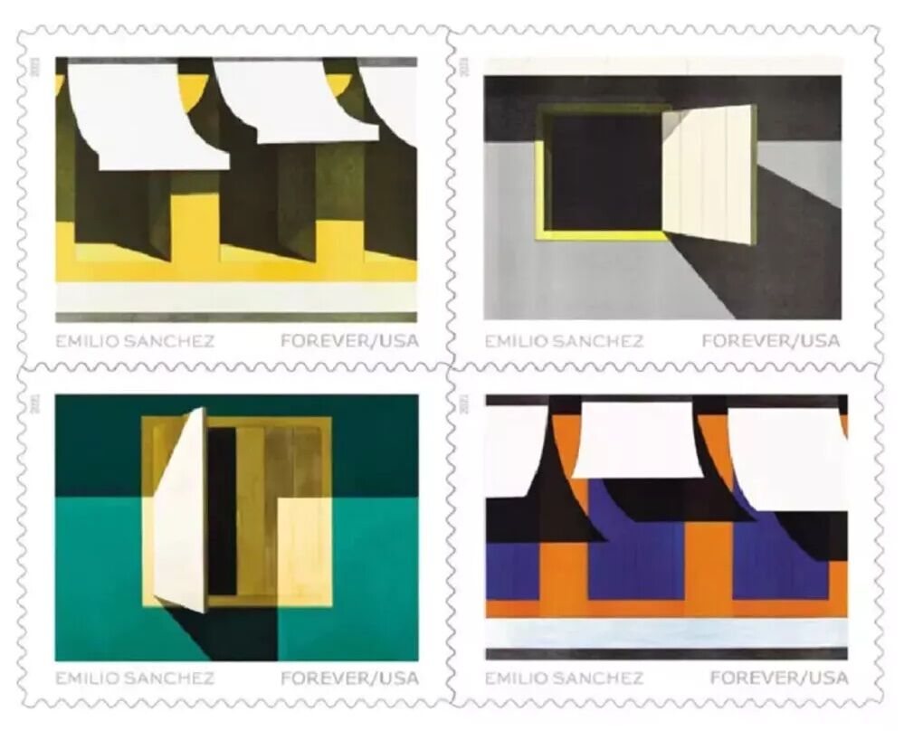 Stamps featuring artworks of Emilio Sanchez