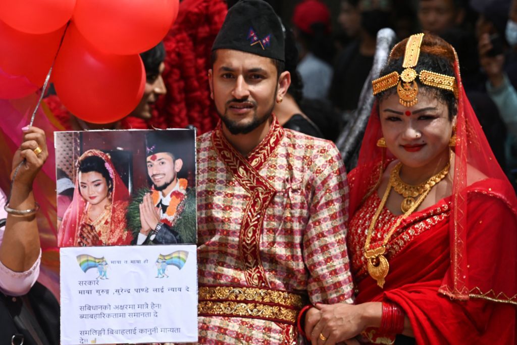 Maya Gurung (R) and Surendra Panday (L)