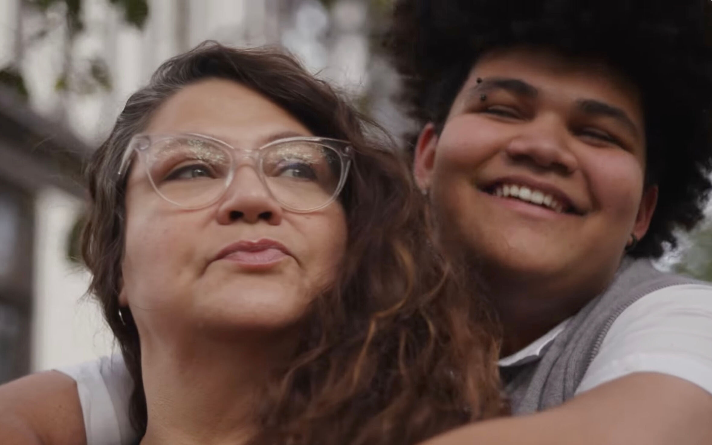 Myriam and Cameron in NCLR's "Healthcare is Caring" PSA.