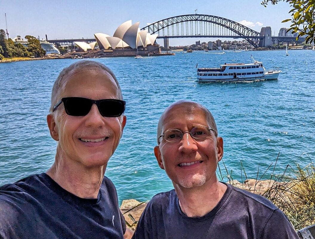 The nomads in front of the Sydney Opera House 