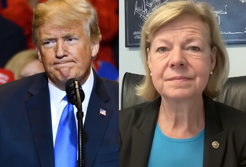 Tammy Baldwin slams Donald Trump’s promise to take away health care from millions