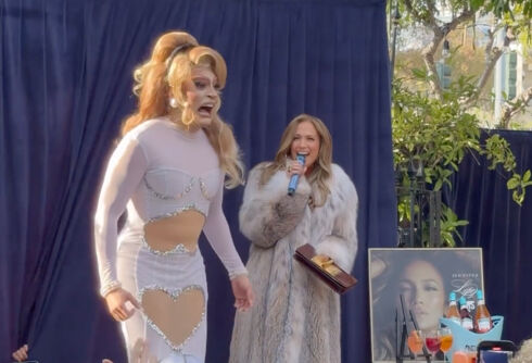 J.Lo snuck on stage during a drag show while the Pope feels alone