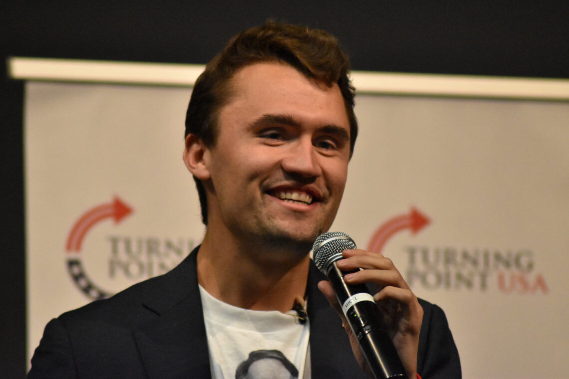 Turning Point USA founder and president Charlie Kirk during a visit to Texas State University in San Marcos.