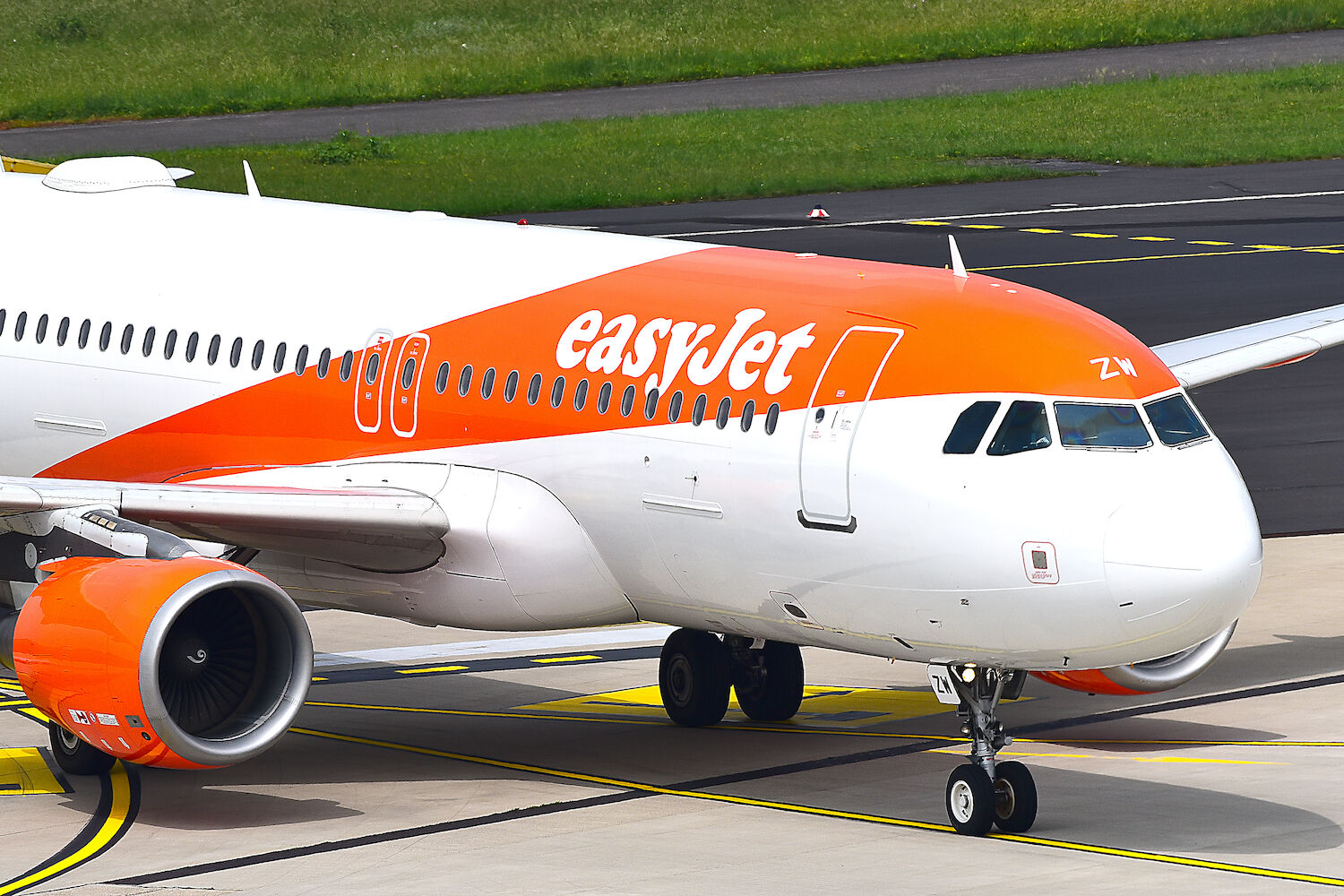 Düsseldorf,GERMANY-JUNE 03,2018:easyJet Europe Airbus A320.EasyJet Airline Company Limited, styled as easyJet, is a British low-cost carrier airline headquartered at London Luton Airport.