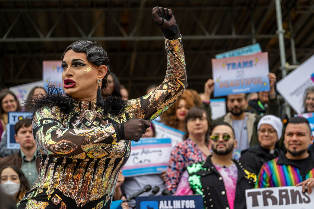 Cynthia Lee Fontaine performs during the 'All In For Equality Advocacy Day' demonstration in front of the Texas State Capitol 