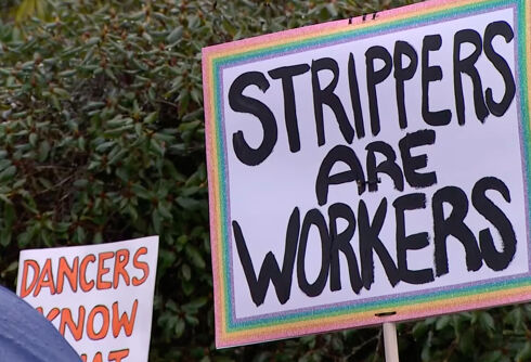 LGBTQ+ folks rally for “Strippers’ Bill of Rights” that would also end  police raids on gay bars