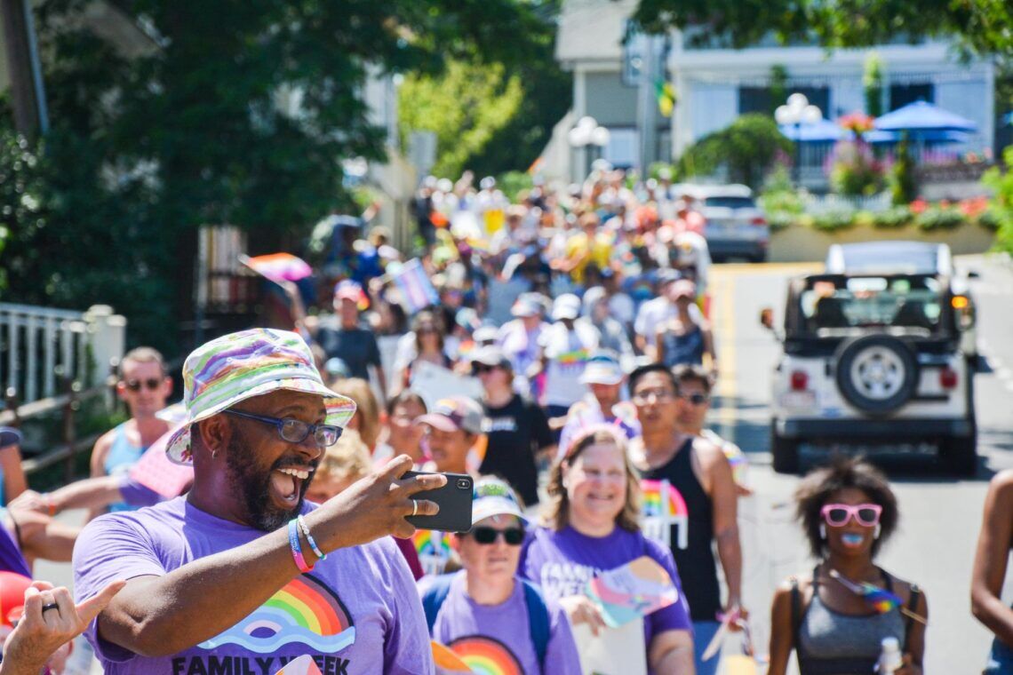 Family Equality marches in Provincetown's Family Week, 2023. Photo provided.