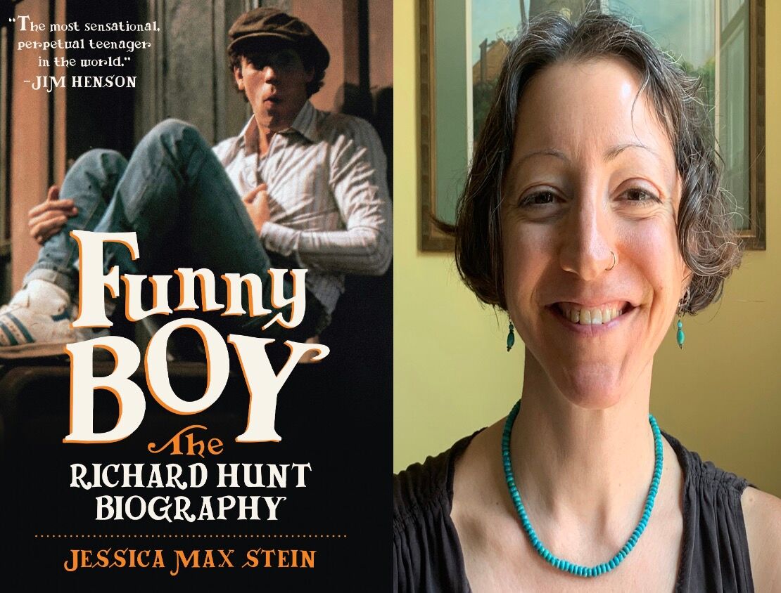 The cover of funny boy/author photo of Jessica Max Stein
