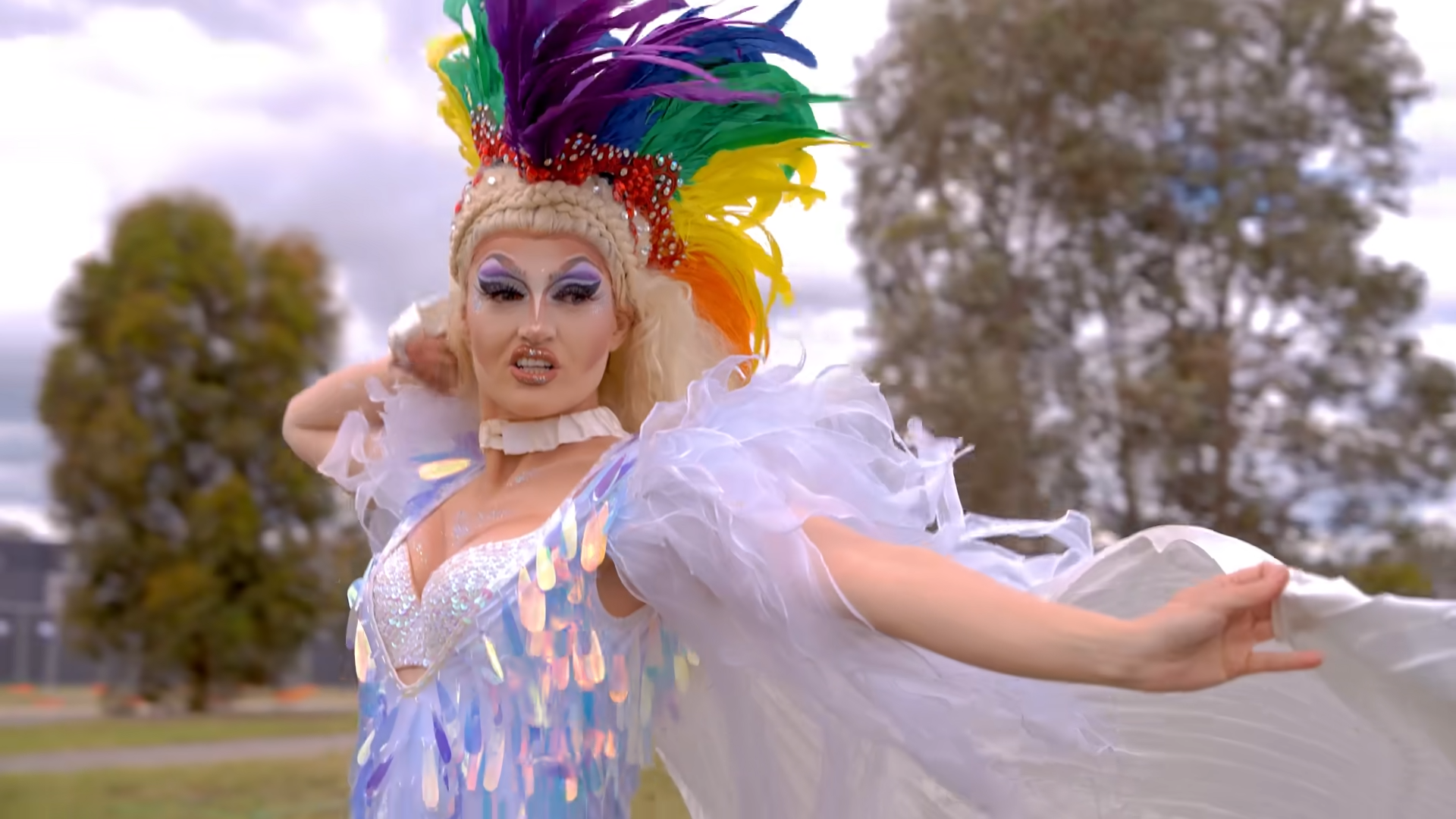 Drag queen dances in "Kangaroo Time"