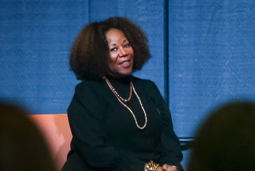 Civil rights activist Ruby Bridges, left, speaks Monday, Jan. 15, 2024, during the 39th annual Martin Luther King Jr. Day of Celebration at the Lansing Center in downtown. Also pictured is state Sen. Sarah Anthony, D-Lansing.
