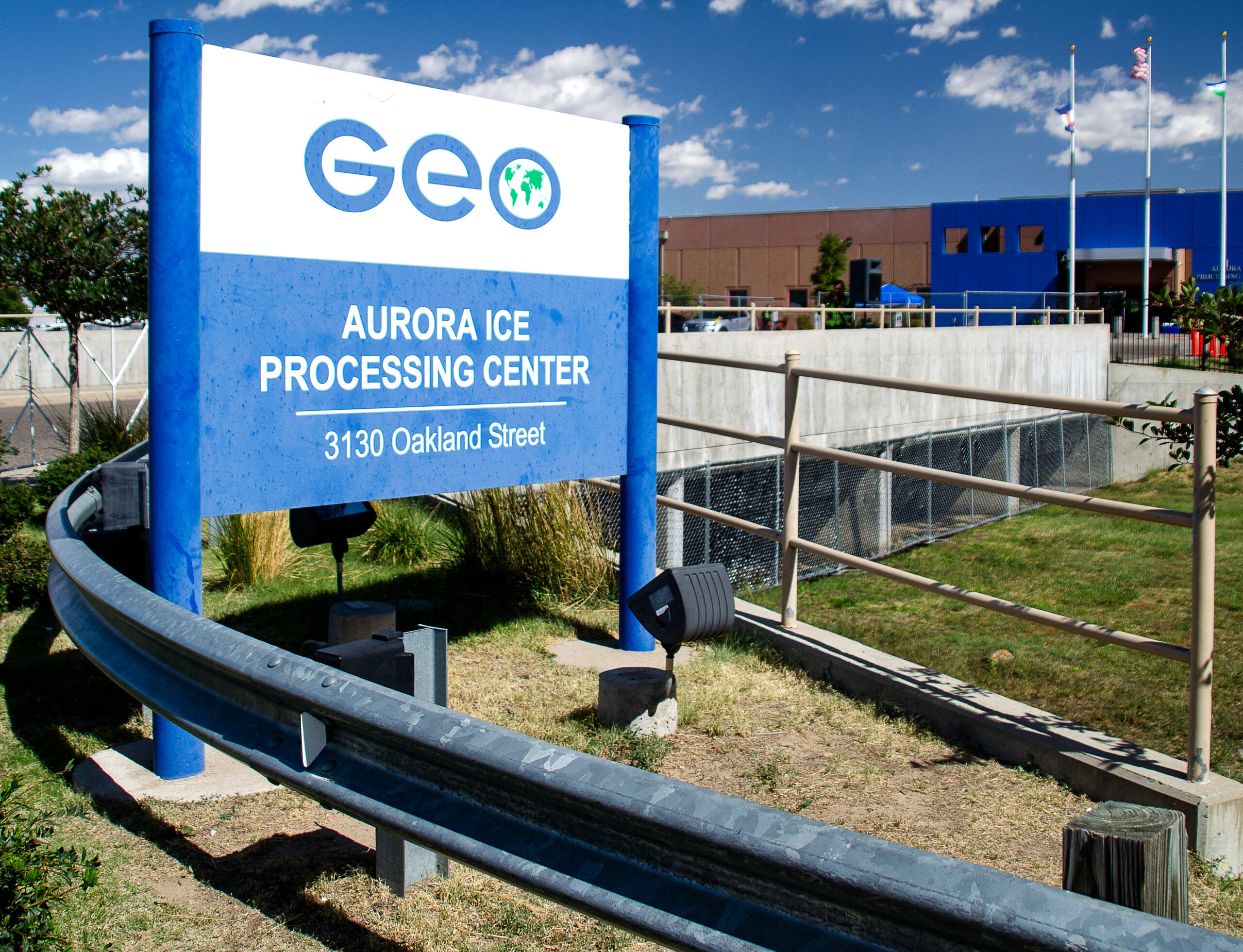 Aurora, Colorado / USA - 9/21/19: Operated by the for-profit prison company The GEO Group, this ICE Detention Center is accused by the ACLU of medical neglect and mistreatment of inmates.