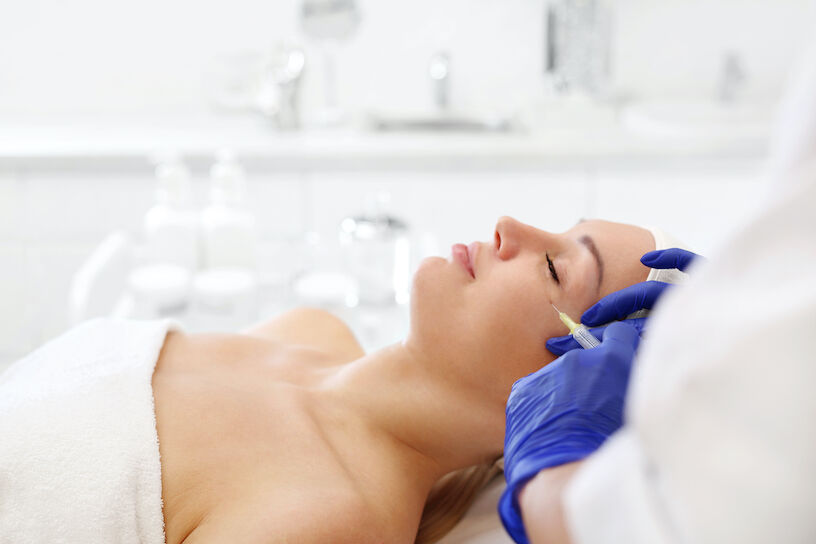 Vampire facelift. Plasma injection. A rejuvenating treatment.