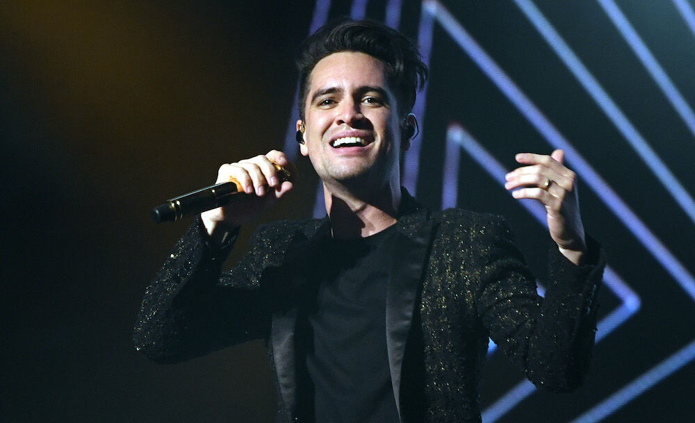 July 31, 2018; Sunrise, FL, USA; Brendon Urie of Panic! at the Disco performs at BB&T Center. Mandatory Credit: Ron Elkman/USA TODAY NETWORK