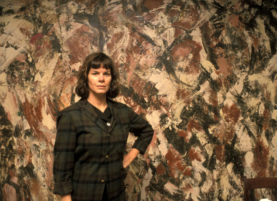 Marcia Gay Harden on the set of "Pollock."