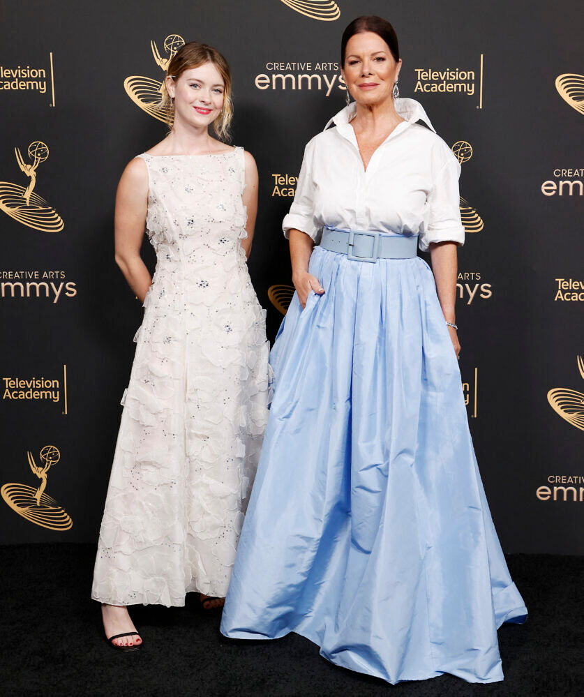 Julitta Dee Harden Scheel and Marcia Gay Harden at the Primetime Creative Arts Emmy Awards.