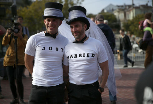 This gay couple celebrated in style the historic moment marriage equality was legalized