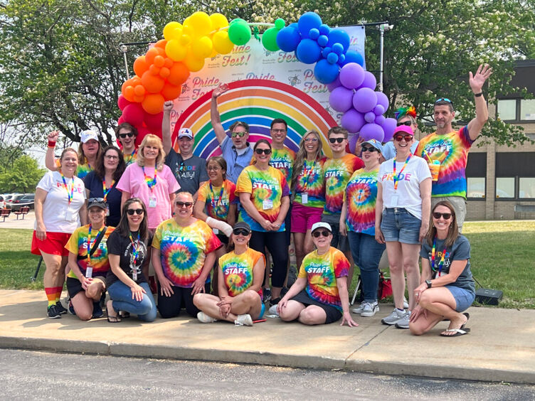 Members of Brecksville/Broadview Heights Pride in Ohio at their first Pride Fest in 2023