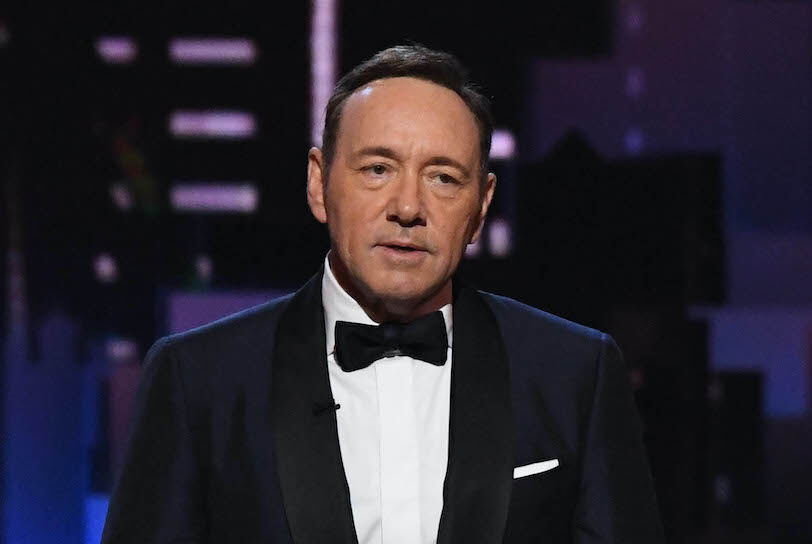 Jun 11, 2017; New York, NY, USA; Kevin Spacey (L) and Chazz Palminteri perform a comic bit at the 71st TONY Awards at Radio City Music Hall. Mandatory Credit: Robert Deutsch-USA TODAY Sports