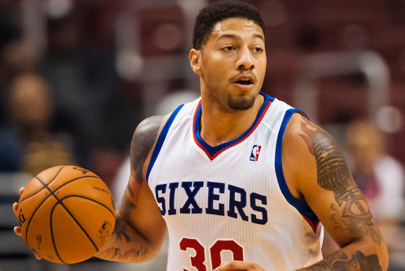 Oct 14, 2013; Philadelphia, PA, USA; Philadelphia 76ers forward Royce White (30) brings the ball up court during the third quarter against the Brooklyn Nets at Wells Fargo Center. The Nets defeated the Sixers 127-97. Mandatory Credit: Howard Smith-USA TODAY Sports