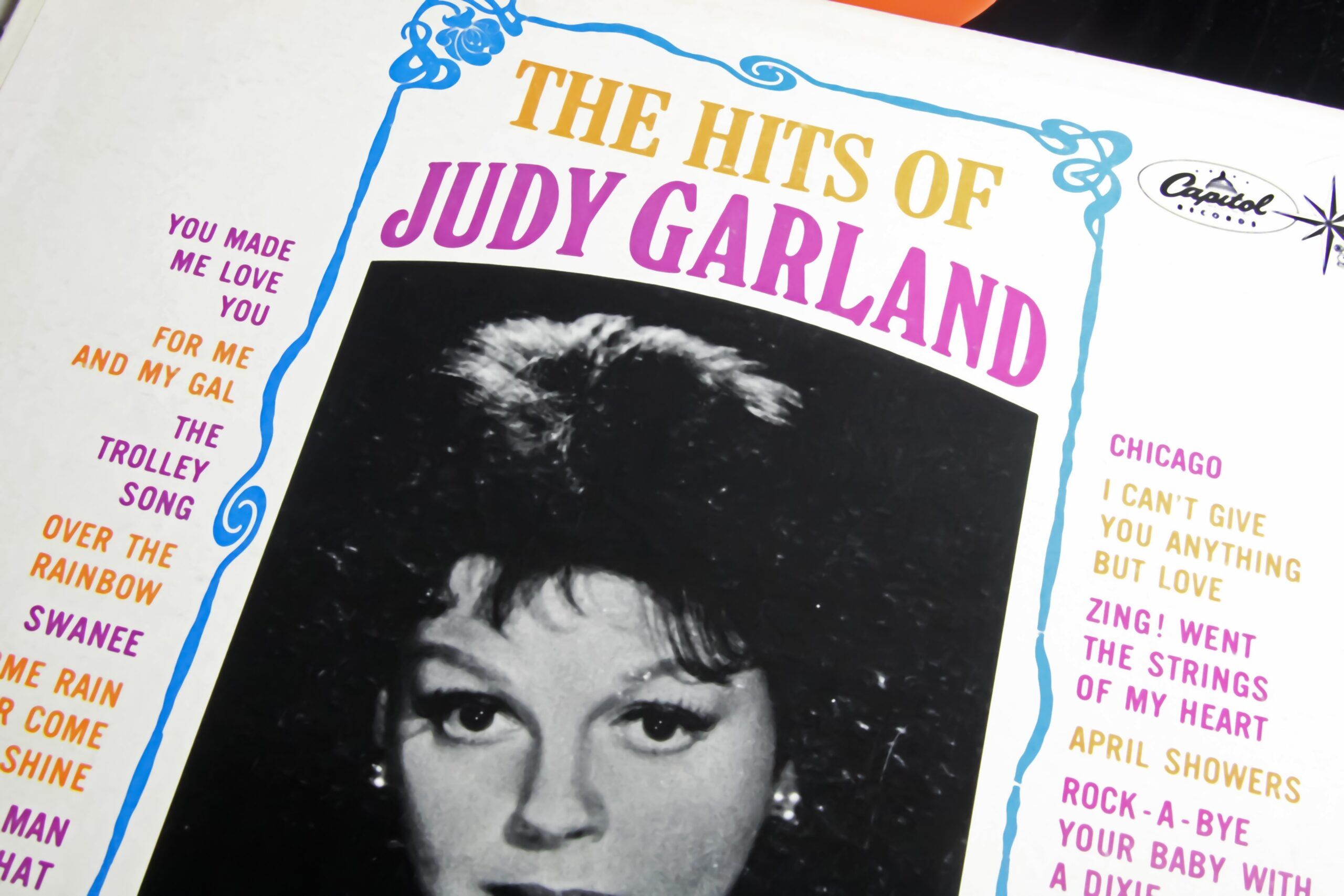 Viersen, Germany - May 9. 2022: Closeup of vinyl record cover of singer Judy Garland