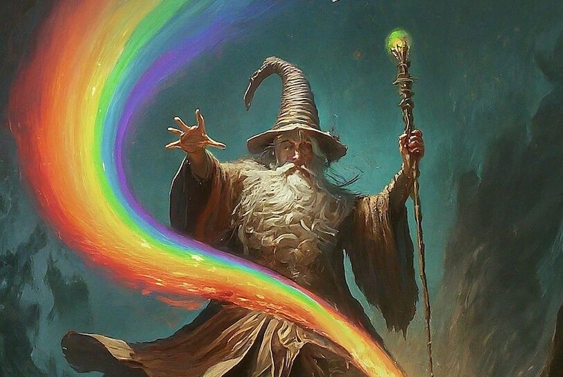 gay wizard, queer wizard, rainbow wizard, LGBTQ+ wizard