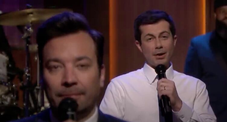 Pete Buttigieg appears on The Tonight Show with Jimmy Fallon