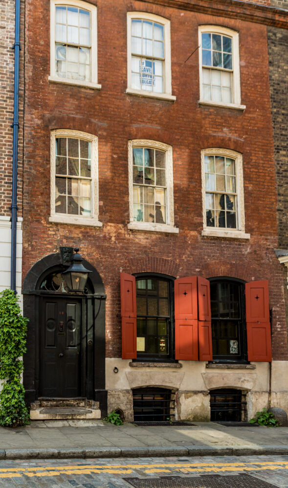 A view of Dennis Severs House , in the City of London