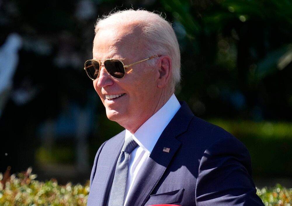 May 31, 2024; Washington, DC: President Joe Biden after a brief ceremony at the White House to celebrate the Kansas City Chiefs and their victory in Super Bowl LVIII