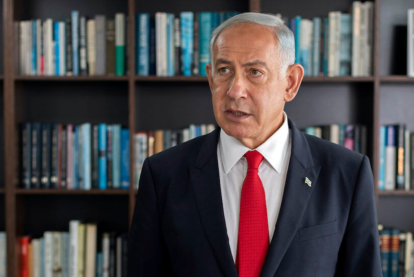 Oct 21, 2022; Tel Aviv, Israel; Benjamin Netanyahu, the ninth prime minister of Israel, speaks to USA TODAY ahead of the release of his memoir, "Bibi: My Story" in Tel Aviv, Israel. Mandatory Credit: Ariel Tagar-USA TODAY