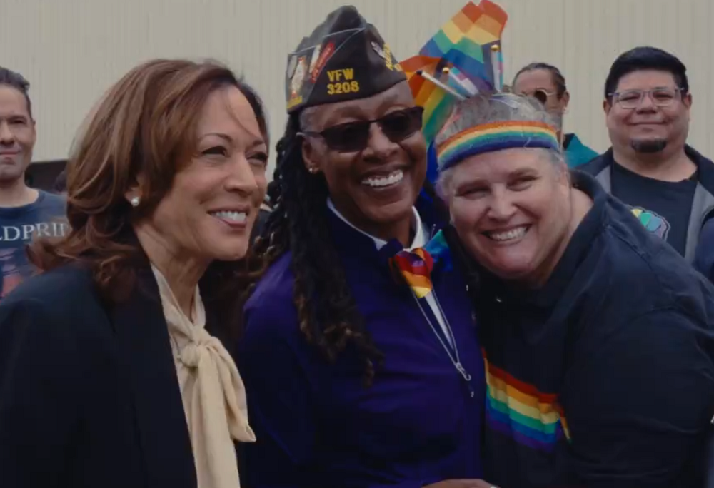 Scene from Kamala Harris's first campaign ad