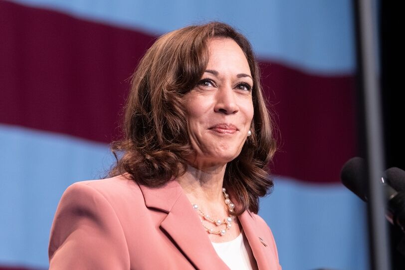 New York, NY - July 28, 2022: Vice President Kamala Harris announced the formation of the Economic Opportunity Coalition to invest in underserved communities at Restoration Plaza