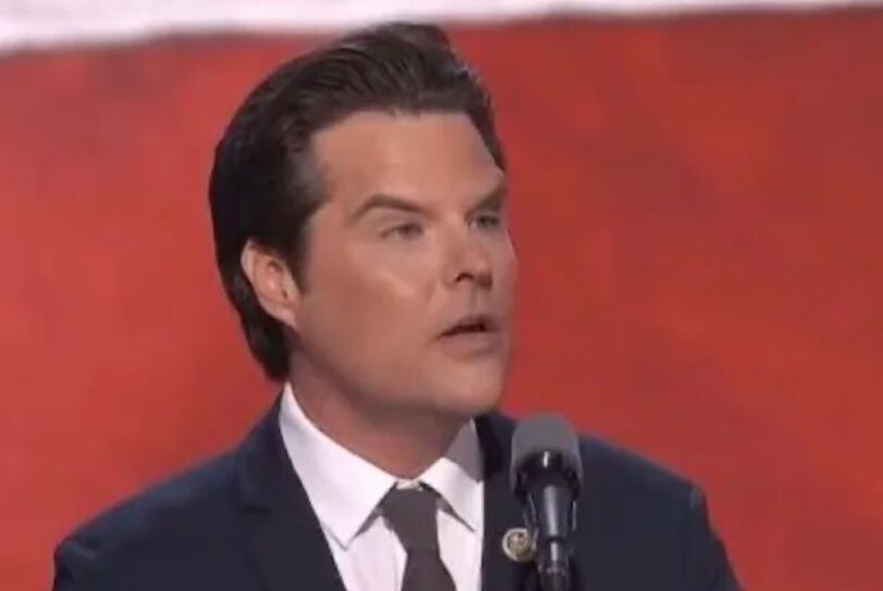 Rep. Matt Gaetz (R-FL) during his RNC speech