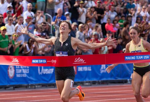 Nonbinary runner Nikki Hiltz makes record time in qualifying for the Paris Olympics