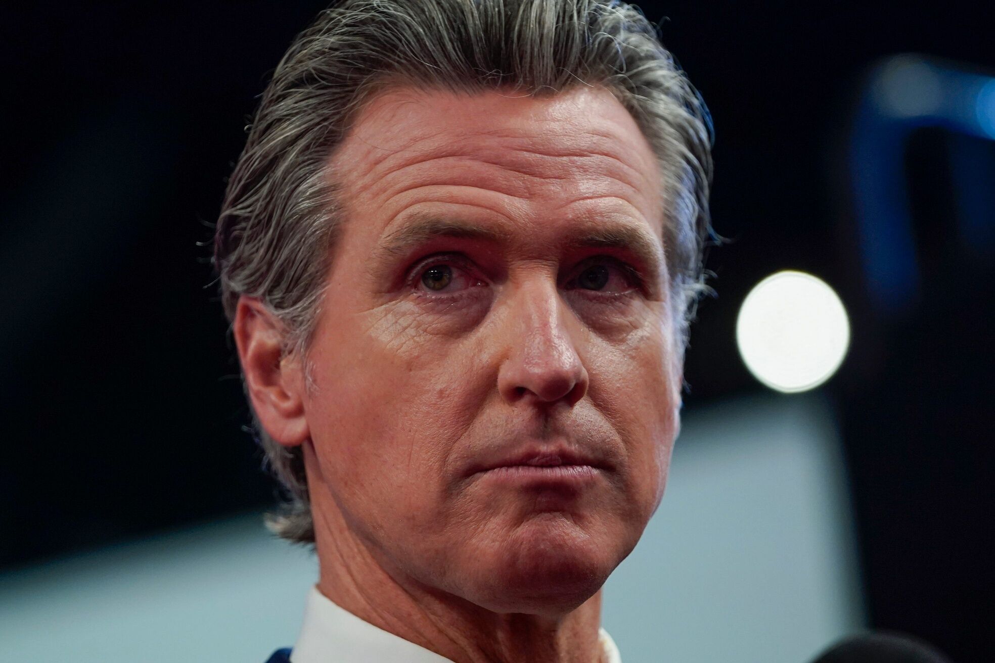 California Governor Gavin Newsom at the Georgia Tech's McCamish Pavilion prior to the CNN Presidential Debate between President Joe Biden and former President Donald Trump held at CNN's studios in Atlanta on June 27, 2024.