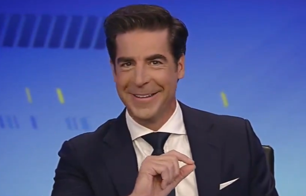 Jesse Watters smirked as he said he didn't mean for his comments to be taken "in a sexual way."