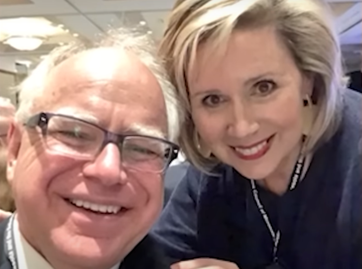 Democratic nominee for Vice President Tim Walz and Gwen Walz