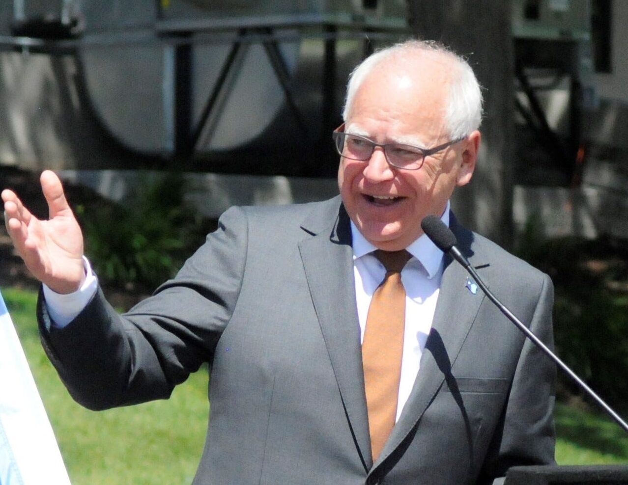 Gov. Tim Walz spoke at the St. Cloud Veterans Center Outstation grand opening on June 13, 2024.