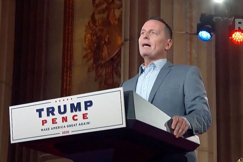 Former acting Director of National Intelligence and current RNC advisor Richard Grenell, speaks during the Republican National Convention at the Mellon Auditorium in Washington, D.C.