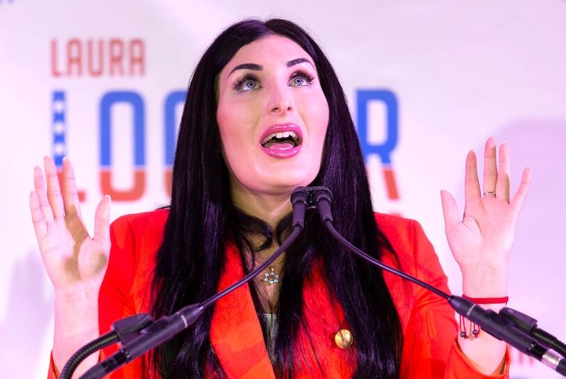 Republican congressional candidate Laura Loomer speaks at an election night event at the airport Hilton in West Palm Beach, August 18, 2020. Loomer is one of five GOP candidates hoping to secure the nomination in the primary on Aug. 18. The winner will challenge the winner of Democratic primary between incumbent U.S. Rep. Lois Frankel and Guido Weiss in the November general election. [ALLEN EYESTONE/palmbeachpost.com]