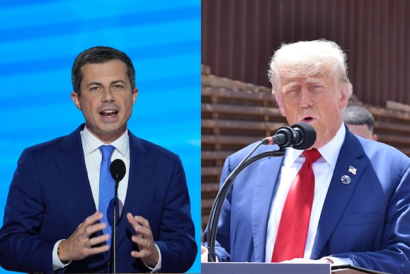 Pete Buttigieg and Donald Trump