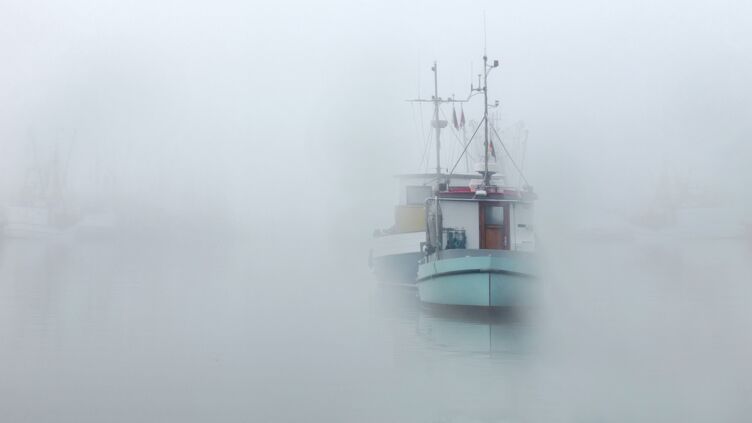 ship in the fog