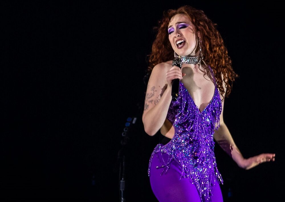 Chappell Roan performs during the first stop on the "Guts" tour at Acrisure Arena in Palm Desert, Calif., Friday, Feb. 23, 2024.