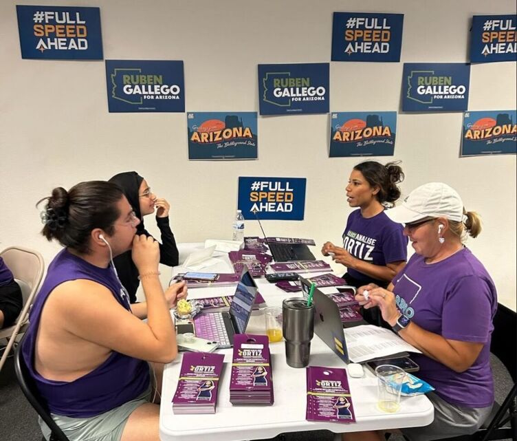 Rep. Analise Oritz with volunteers during her campaign for Arizona state senate. 