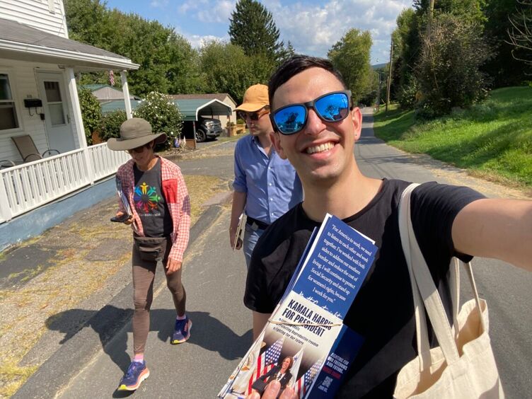 Getting our steps in on a sunny day in PA! (Credit - Gabriel Lewenstein)