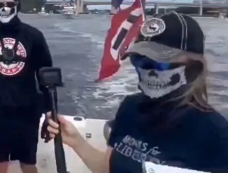 Nazis waving Trump flags