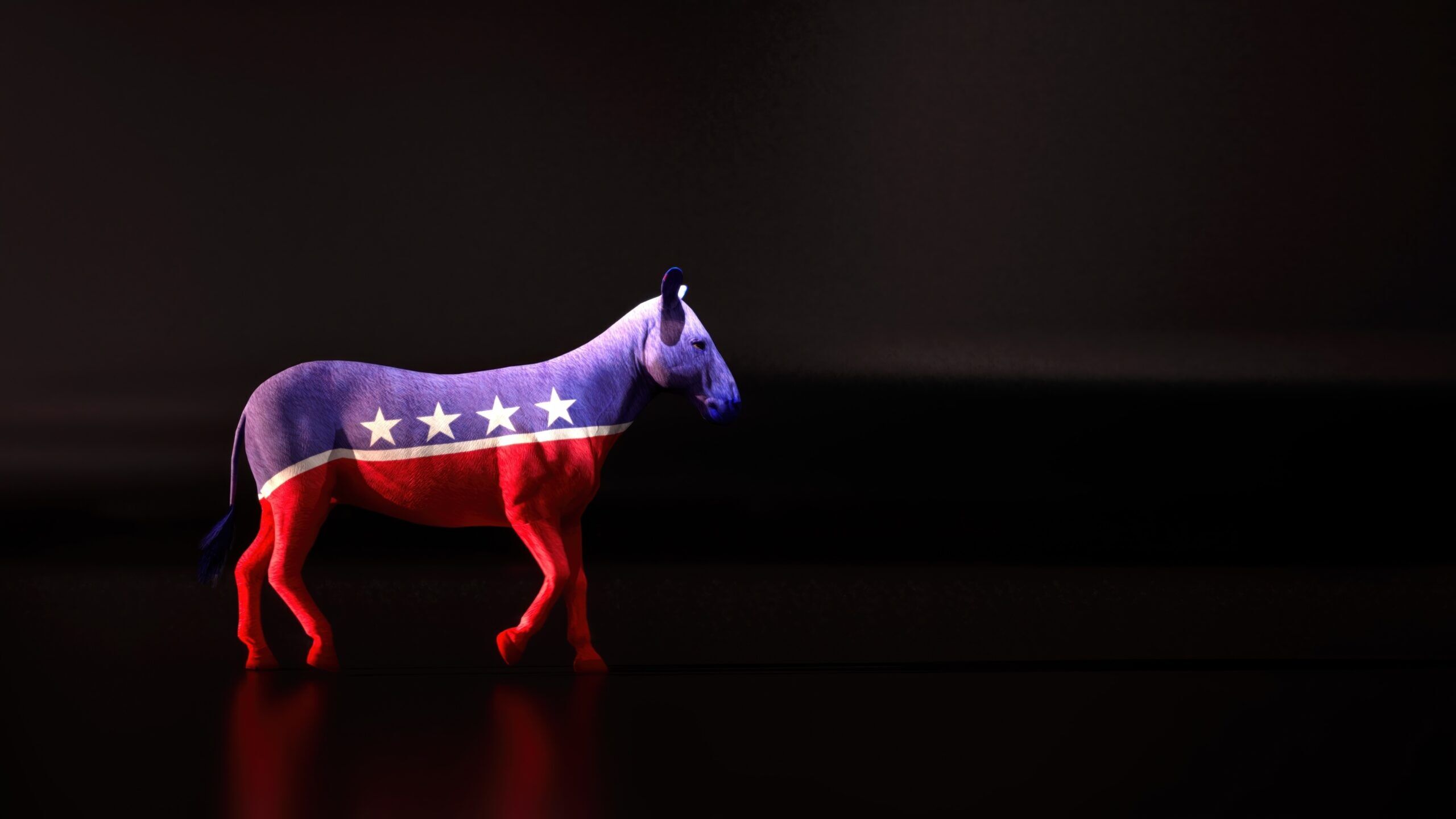 Us presidental elections. Donkey, Elephant. Democrats, Republicans.3d rendering.