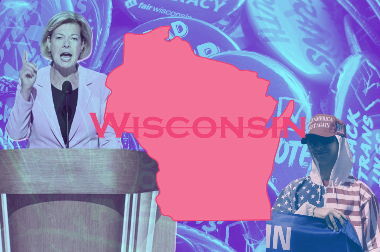 Wisconsin photo composite featuring senator Tammy Baldwin