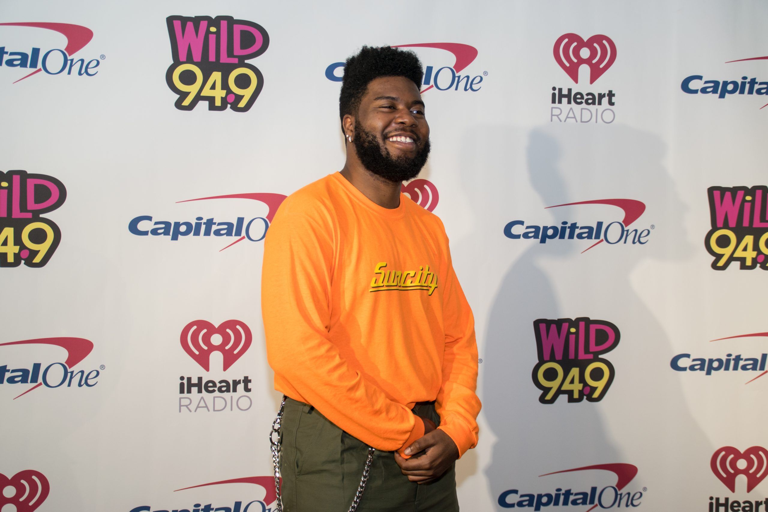 shutterstock_1248898609 SAN FRANCISCO, CA - DECEMBER 1,2018: Khalid attends the 2018 WiLD 94.9's FM's iHeartRadio Jingle Ball at Bill Graham Civic Auditorium in San Francisco, California