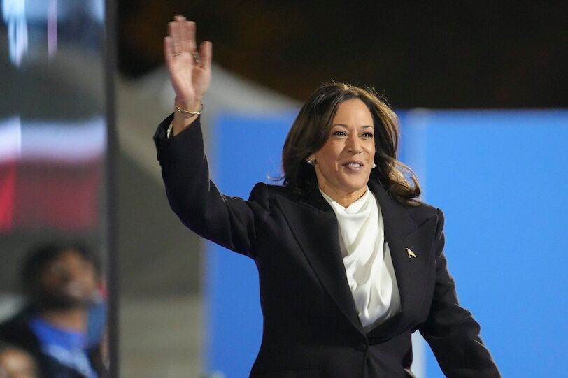 Democratic presidential nominee Vice President Kamala Harris delivers a campaign speech at the Ellipse in Washington, D.C. on Tuesday, Oct. 29, 2024.