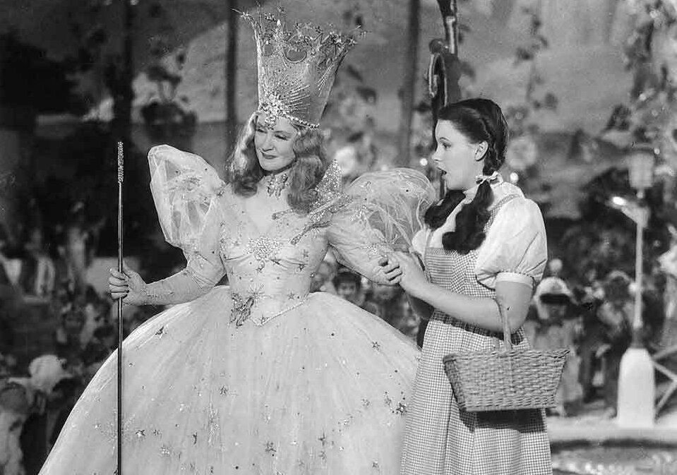 Billie Burke and Judy Garland in The Wizard of Oz